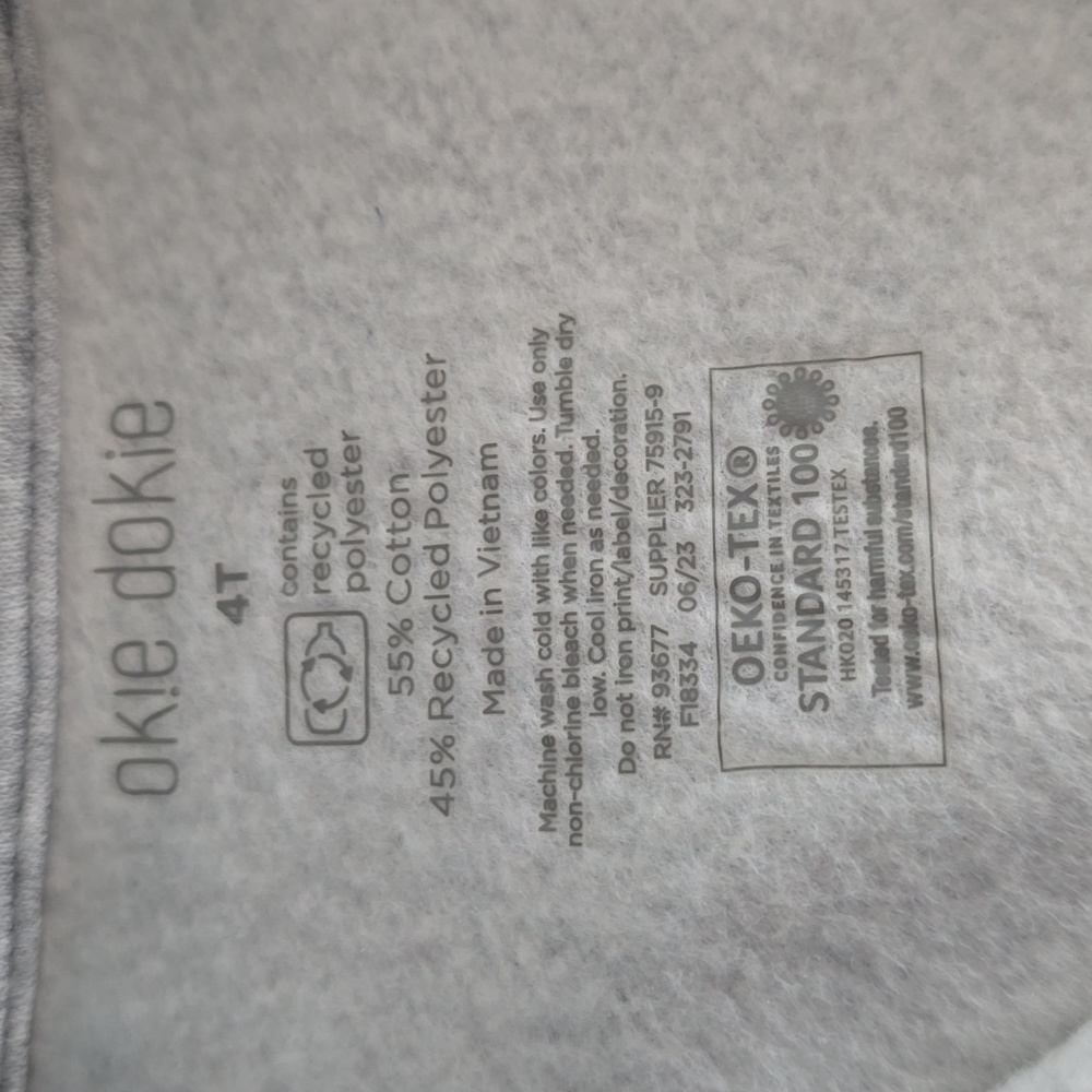 OKIE DOKIE TODDLER BOYS GRAY, RED & BLUE ZIPPERED JACKET SIZE 4T_8